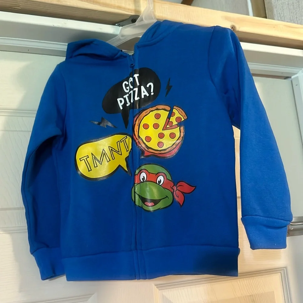 *FINAL* NICKELODEON NINJA TURTLES TODDLER ZIP SWEATSHIRT: BLUE: NEW W/O TAGS: 4T